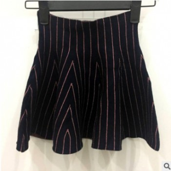 秋季新款兒童裙子 女童短裙針織打底半身裙 百褶裙高腰蓬蓬童裙