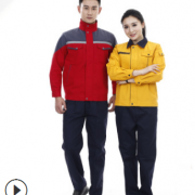 2018新款秋裝工作服棉毛帆布春秋裝批發工廠建筑秋季勞保服