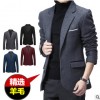 2016秋冬新款男式休閑西裝 韓版修身毛呢西裝男 呢西服外套潮批發