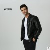 春秋季男士皮衣修身韓版休閑中年機(jī)車皮夾克男式外套薄款定制批發(fā)