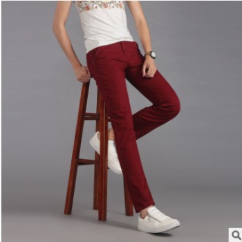 男褲2017 Slim Straight Men Casual Pants Man Pocket Trousers