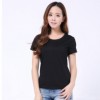 新款女式天絲棉圓領(lǐng)短袖T恤 班服廠(chǎng)家現(xiàn)貨 印圖印字空白T恤批發(fā)