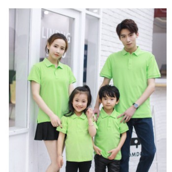 純棉純色POLO衫男女童現(xiàn)貨親子裝廣告衫團(tuán)體服定做印花袖子DIY定