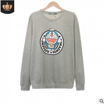 2018秋季新款男式圓領衛衣長袖韓版寬松休閑印花套頭制衣廠加工