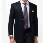 深圳子奇服飾 XZ08 款 深灰色暗條紋 商務(wù)男士西裝西服套裝定制