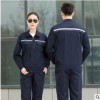 廣東工作服套裝薄款防靜電長袖化工工服定做logo加油站工裝工作服