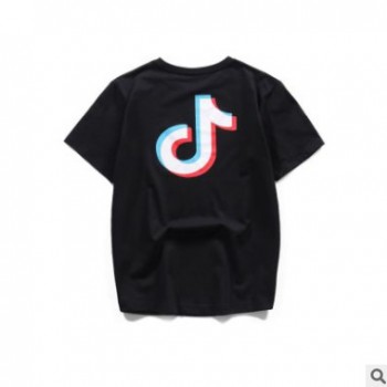 2018春夏情侶新款純棉短袖t恤韓版時(shí)尚印花潮服男女同款一件代發(fā)