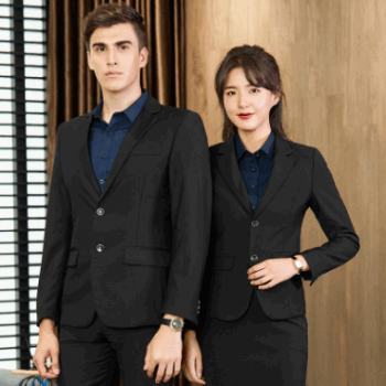 批發(fā)供應 西服套裝商務正裝男女同款工作服面試工裝 經典二扣