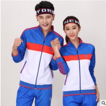 運動套裝男女秋冬跑步戶外長袖運動服長褲情侶修身休閑衛衣兩件套