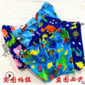 2019新款游泳館卡通兒童泳衣男童游泳褲時尚大童幼童泳褲廠家直銷