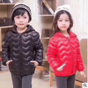 波浪款兒童輕薄羽絨服中童裝庫(kù)存
