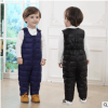反季清倉(cāng)兒童羽絨背帶褲男童女童加厚保暖連體羽絨褲