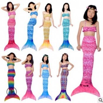 2018新兒童美人魚泳衣美人魚尾巴游泳衣美人魚服裝游泳衣比基尼泳