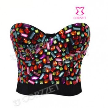 外貿(mào)時(shí)尚性感混色文胸921夜店舞會(huì)舞者歌手表演服廠家現(xiàn)貨批發(fā)