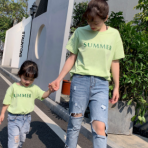 親子裝夏裝2019 新款韓版潮牌親子服 休閑親子裝t恤短袖
