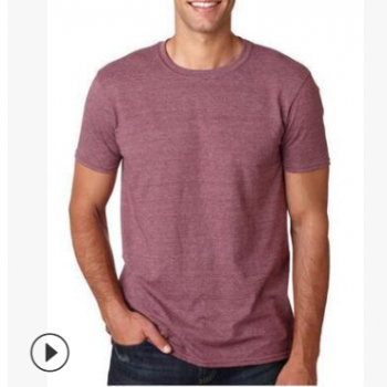 廠家直銷空白T恤歐美32支高品質滌棉CVC短袖圓領T恤衫印花加工