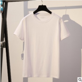 男士短袖t恤打底衫純色圓領純棉夏季男白色黑色大碼半袖體恤衣服
