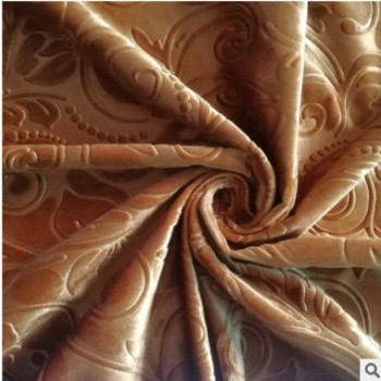 廠家直銷意大利絨染色3D壓花沙發(fā)窗簾面料