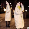 羽絨服生產(chǎn)廠家 時尚冬新款羽絨外套 無帽中長款羽絨女式外套