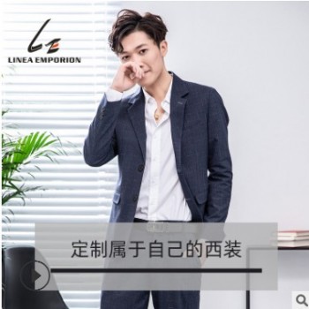 男式西服套裝2019春季男式西服套休閑型男西服套裝可定制