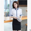 時尚中袖襯衫女工裝工作服韓版氣質正裝2019夏季新款工裝面試正裝