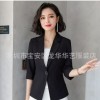 夏季職業女士百搭外套中袖西服一粒扣收腰顯瘦小西裝氣質時尚