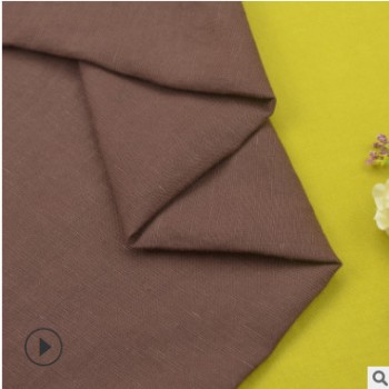 現(xiàn)貨 亞麻天絲混紡布料 亞麻素色服裝面料 竹纖麻布 時(shí)尚潮流女裝