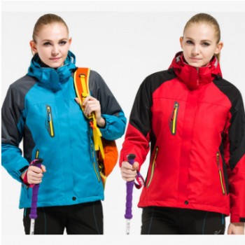 定制戶外騎行沖鋒衣冬季加厚沖鋒衣外套連帽沖鋒衣兩件套可拆內膽