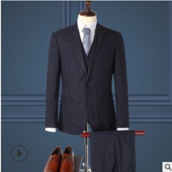 職業裝套裝男女工作服商務正裝酒店保險4S店條紋西服4S店保險銷售