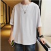 2019夏季ins短袖T恤男BF港風情侶寬松純色體恤歐美潮牌半袖打底衫