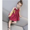 新款童裝女童裙子吊帶蝴蝶結(jié)連衣裙禮服 一件代發(fā)2-7歲