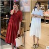 2019 孕婦裝夏季新款韓版潮媽寬松大碼中長款孕婦連衣裙