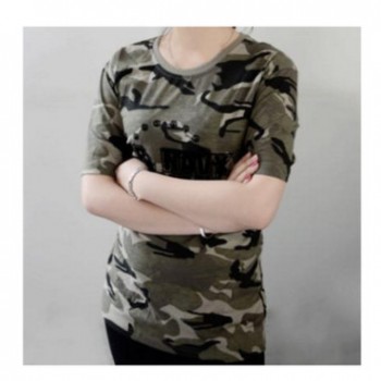 迷彩短袖 戶(hù)外工裝 迷彩服套裝 野戰(zhàn)軍迷彩服女士圓領(lǐng)短袖t恤