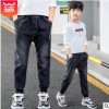 兒童童褲2019春裝新款時尚百搭休閑長褲中大童韓版潮流羅紋牛仔褲