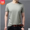 2019夏季新款男式T恤 男裝短袖圓領修身百搭純色t恤上衣一件代發