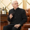 男士中老年中山裝男套裝 爸爸中山服外套男裝春秋裝老年西服翻領