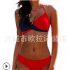 歐拉2019新款歐美性感硬包分體泳衣拼色多色泳衣比基尼bikini