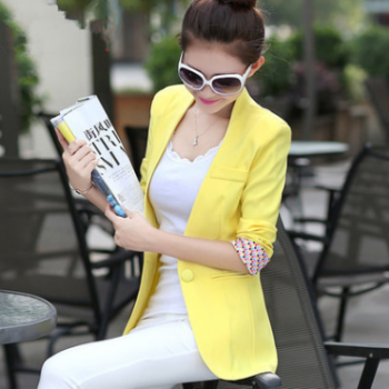 2018新款女士小西裝韓版修身春裝女裝春秋中長款春季休閑西服外套