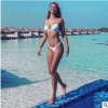 2019歐美沙灘分體比基尼跨境泳衣女純色泳裝新款Bikini一件代發