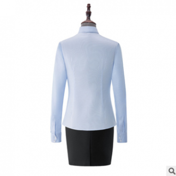 職業(yè)裝工裝商務(wù)正裝人字紋襯衣定制長(zhǎng)袖棉質(zhì)免燙修身商務(wù)襯衫