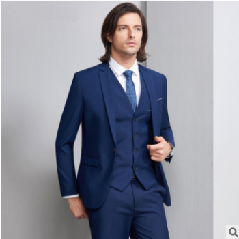 2019新款西服套裝男三件套職業(yè)裝新郎休閑影樓演出禮服可定制suit