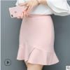 2019夏季新款包臀半身裙女韓版荷葉邊魚尾裙百搭防走光職業(yè)裝裙褲