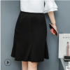 夏季新款黑色百搭半身裙女韓版大碼純色包臀魚尾裙防走光職業(yè)裙褲