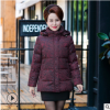 女式連帽羽絨服女中長款加厚商務(wù)白鴨絨2019冬季媽媽裝