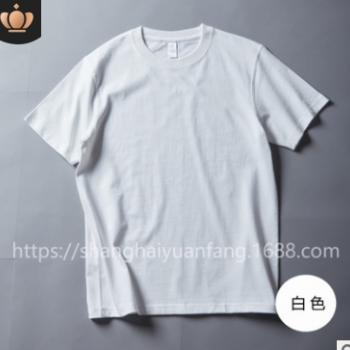 32織 270克-300克 重磅厚實(shí)不透肉純棉短袖T恤基礎(chǔ)純色男款打底衫