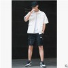 短袖T恤男休閑運(yùn)動(dòng)套裝韓版短褲沙灘褲潮流學(xué)生帥氣上衣男工裝套