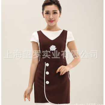 工作服圍裙男女咖啡餐廳廚房服務員工作服圍裙奶茶蛋糕店掛脖圍裙