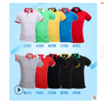 飯店餐廳工作服短袖vivo華為小米手機店員工衣服裝T恤定制印logo