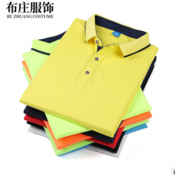 冰絲棉休閑短袖翻領POLO衫工作服定制廣告衫文化衫團體服印字logo