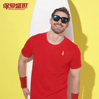 保羅盛世秋冬款時(shí)尚短袖T恤衫定制休閑文化衫批發(fā)現(xiàn)貨供應(yīng)印logo